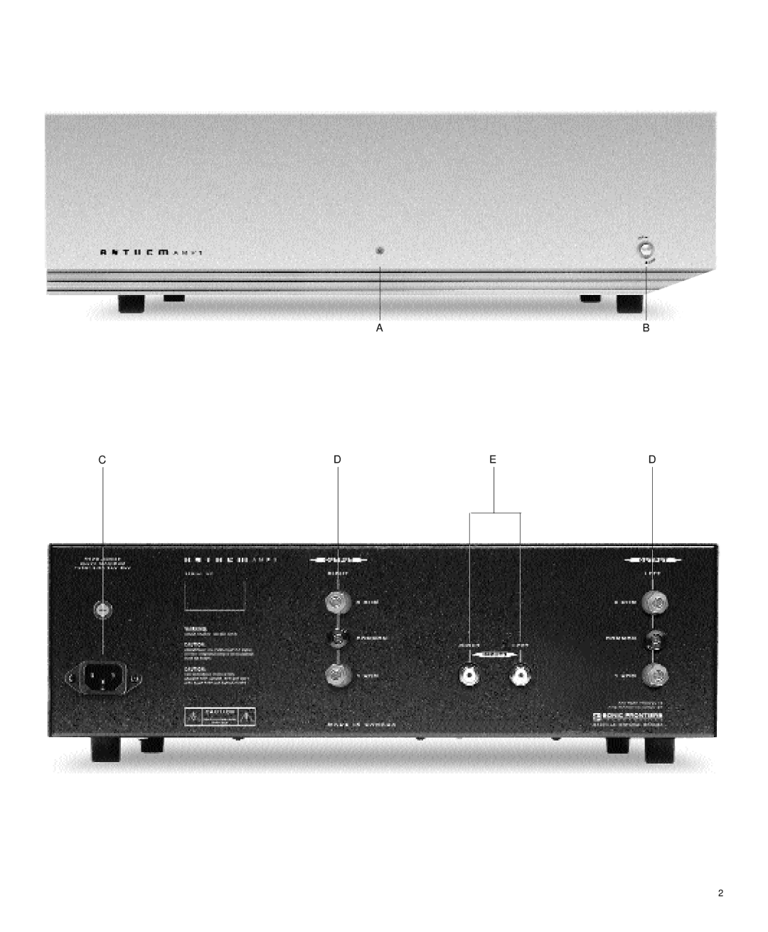 Anthem Audio Amp 1 manual Cded 