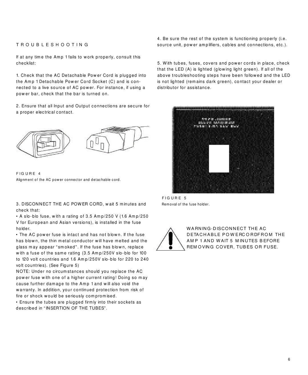 Anthem Audio Amp 1 manual Troubleshooting 