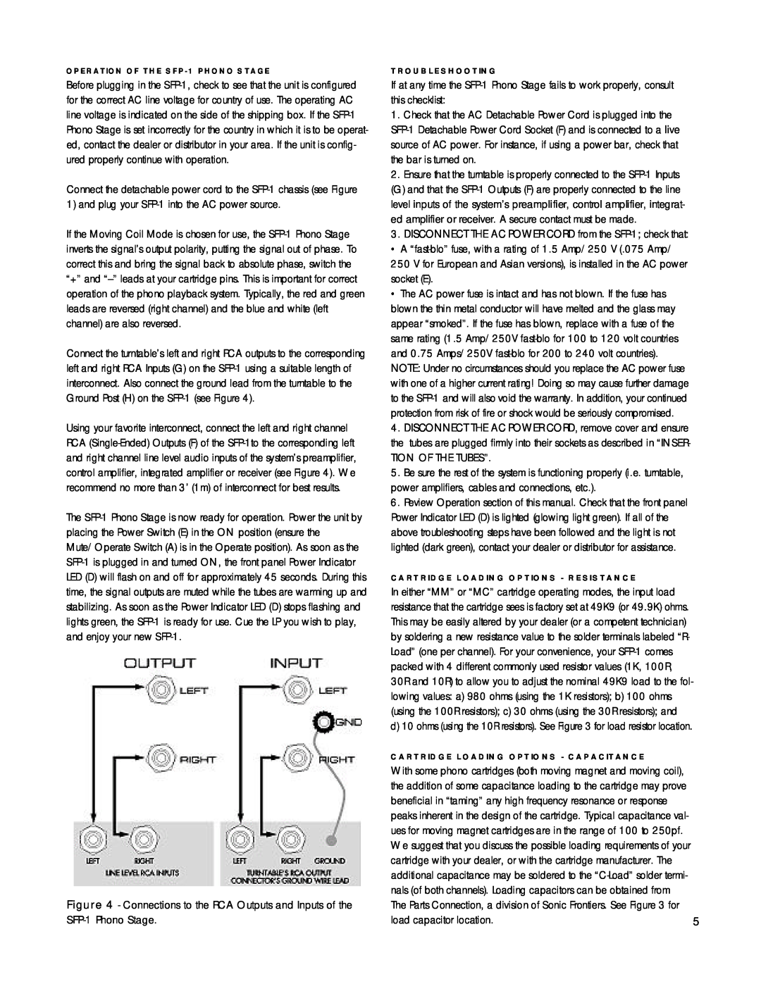 Anthem Audio SFP-1 owner manual Tion Of The Tubes” 