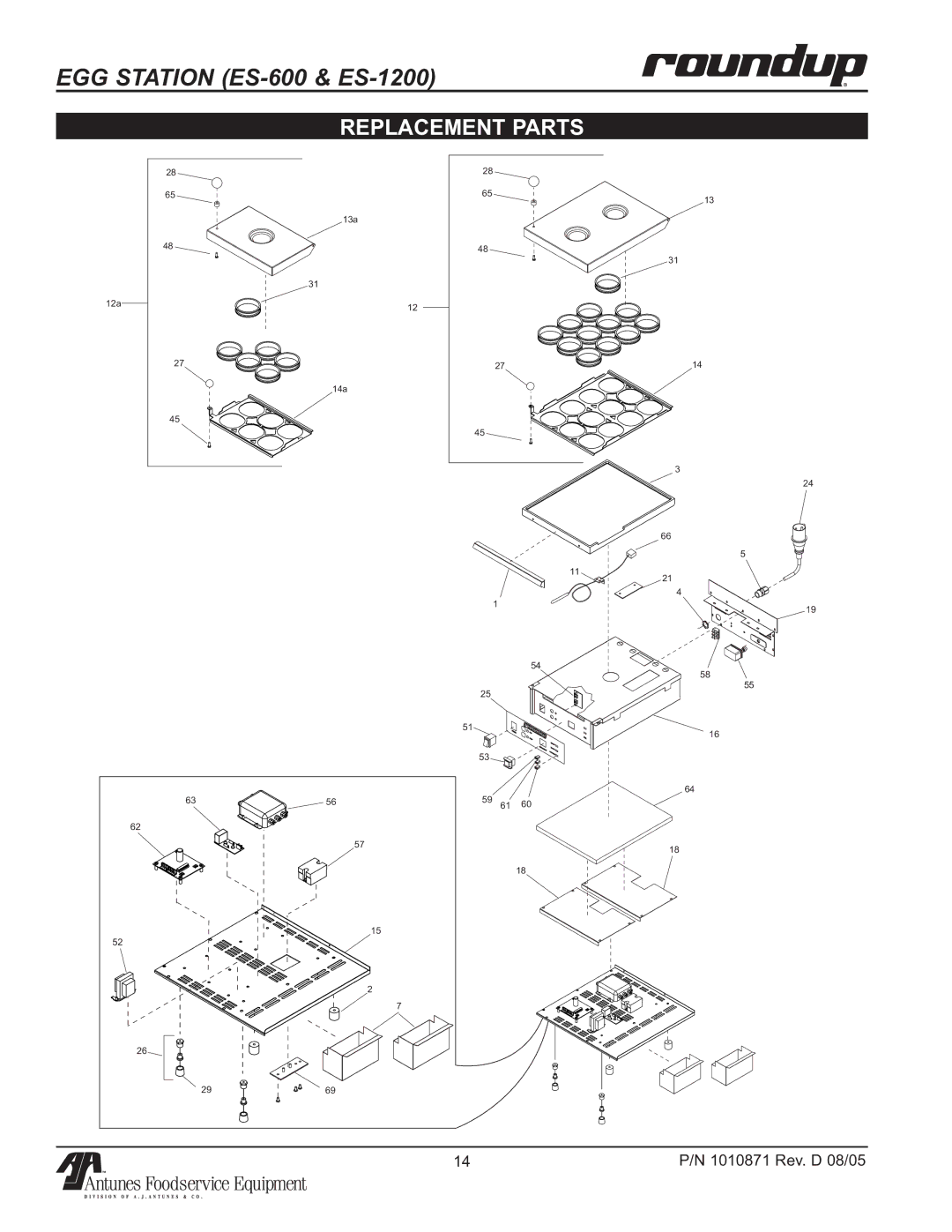 Antunes, AJ 9300586, 9300582, 9300584, 9300580, 9300576, 9300570, 9300572 owner manual Replacement Parts 