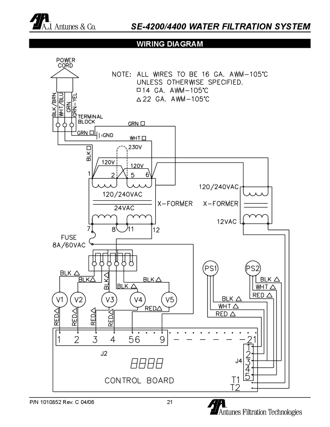 Antunes, AJ SE-4200/4400 owner manual Wiring Diagram 