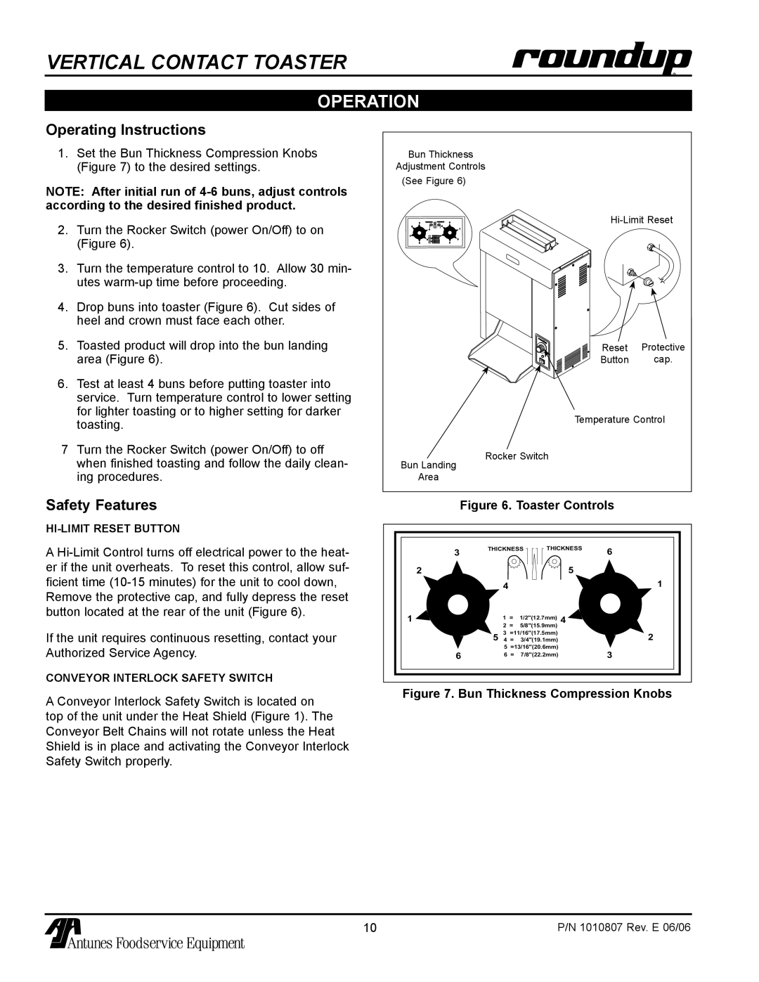 Antunes, AJ VCT-1000 owner manual Operation, Operating Instructions, Safety Features 