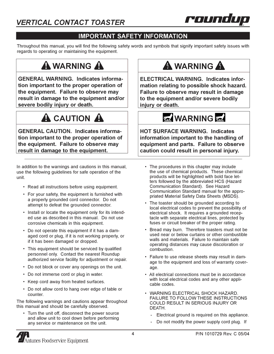 Antunes, AJ VCT-50, VCT-20, VCT-25 owner manual Important Safety Information, Death 