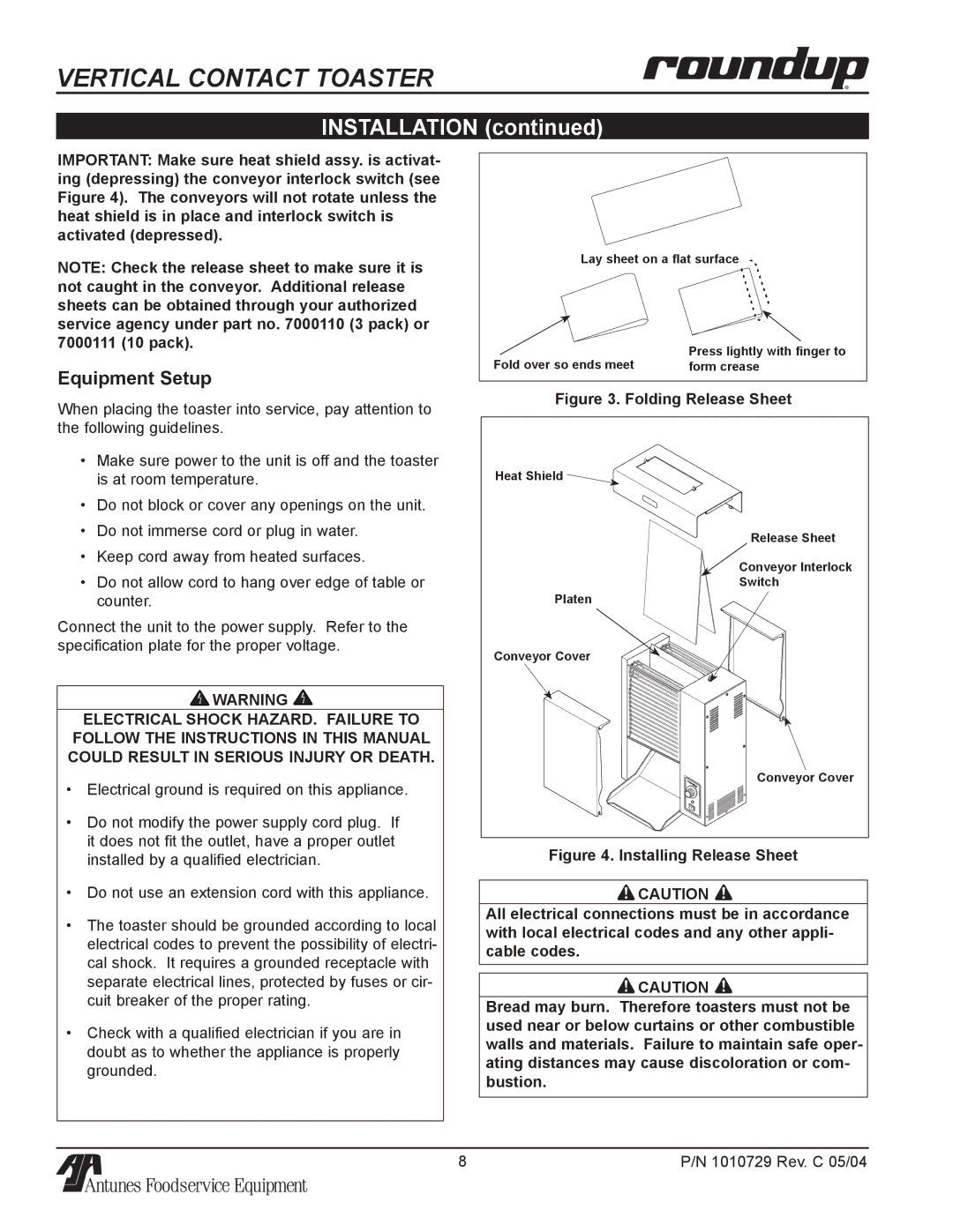 Antunes, AJ VCT-25, VCT-20, VCT-50 owner manual Installation, Equipment Setup 