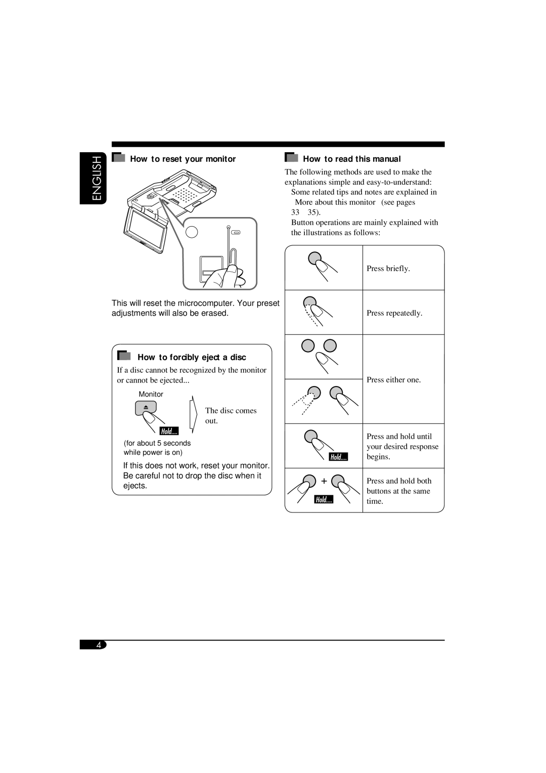 ANUBIS KV-MRD900 How to forcibly eject a disc, How to read this manual 