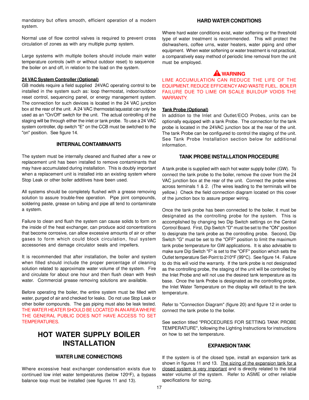 A.O. Smith 201, 200, 2500, 2100, 1850, 1300, 1500, 1000 instruction manual HOT Water Supply Boiler Installation 