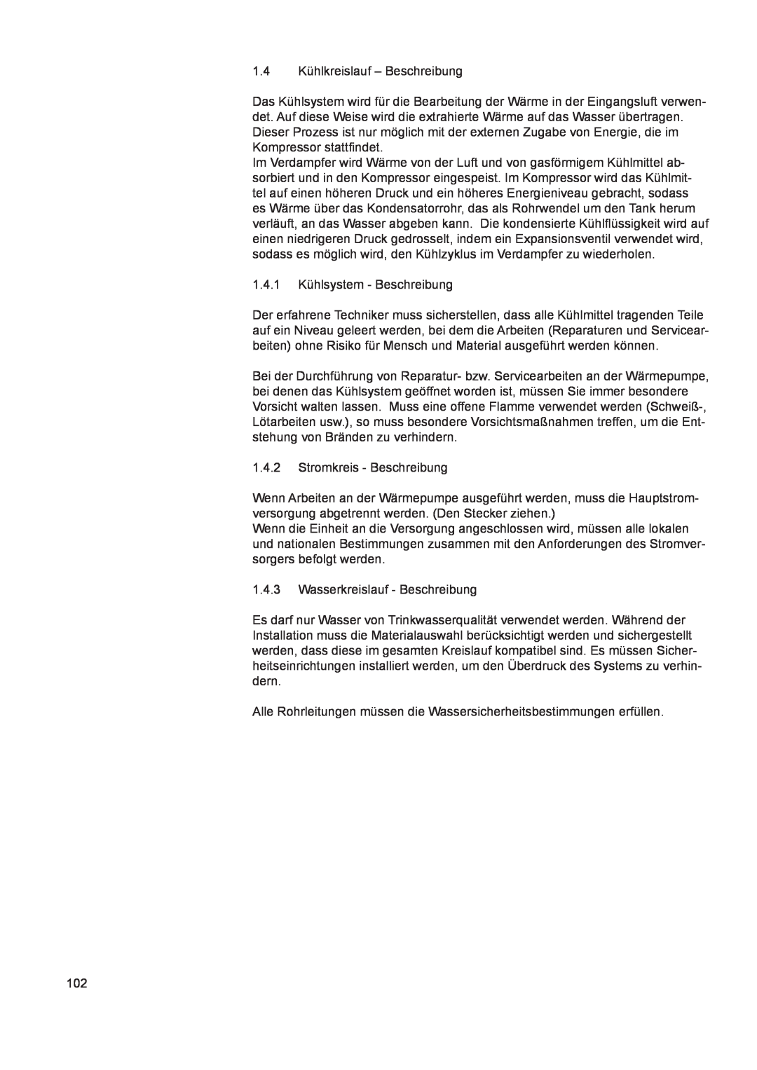 A.O. Smith 290 1.4Kühlkreislauf – Beschreibung, 1.4.1Kühlsystem - Beschreibung, 1.4.2Stromkreis - Beschreibung 
