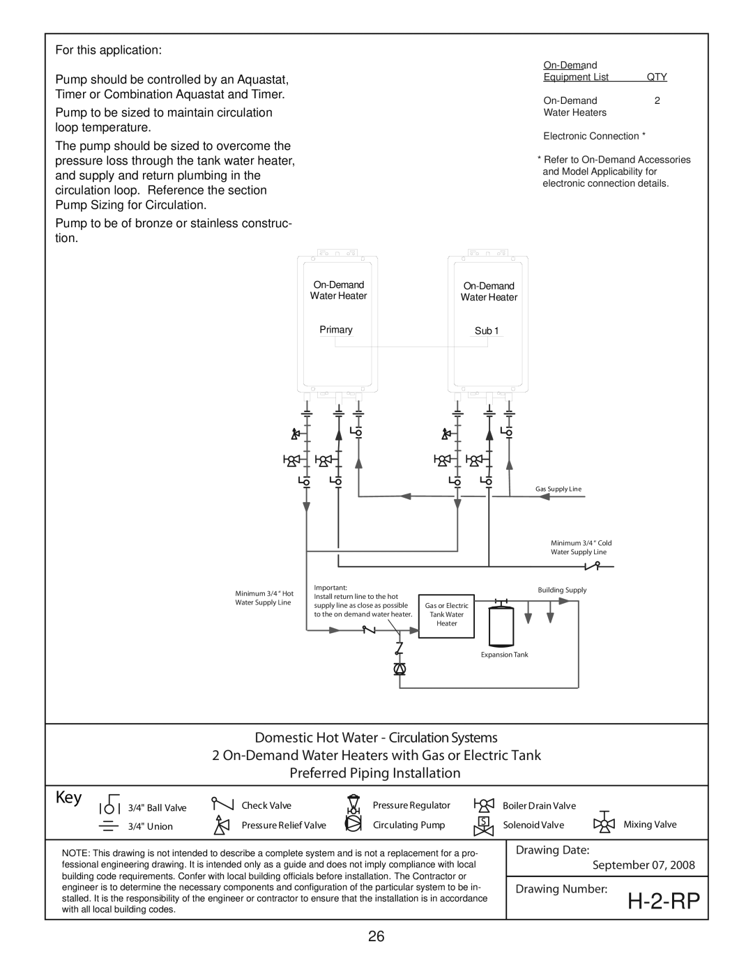 A.O. Smith 305 Series 100, 505 Series 100, 705 Series 100, 186965-001 manual On-Demand Water Heater Primary 