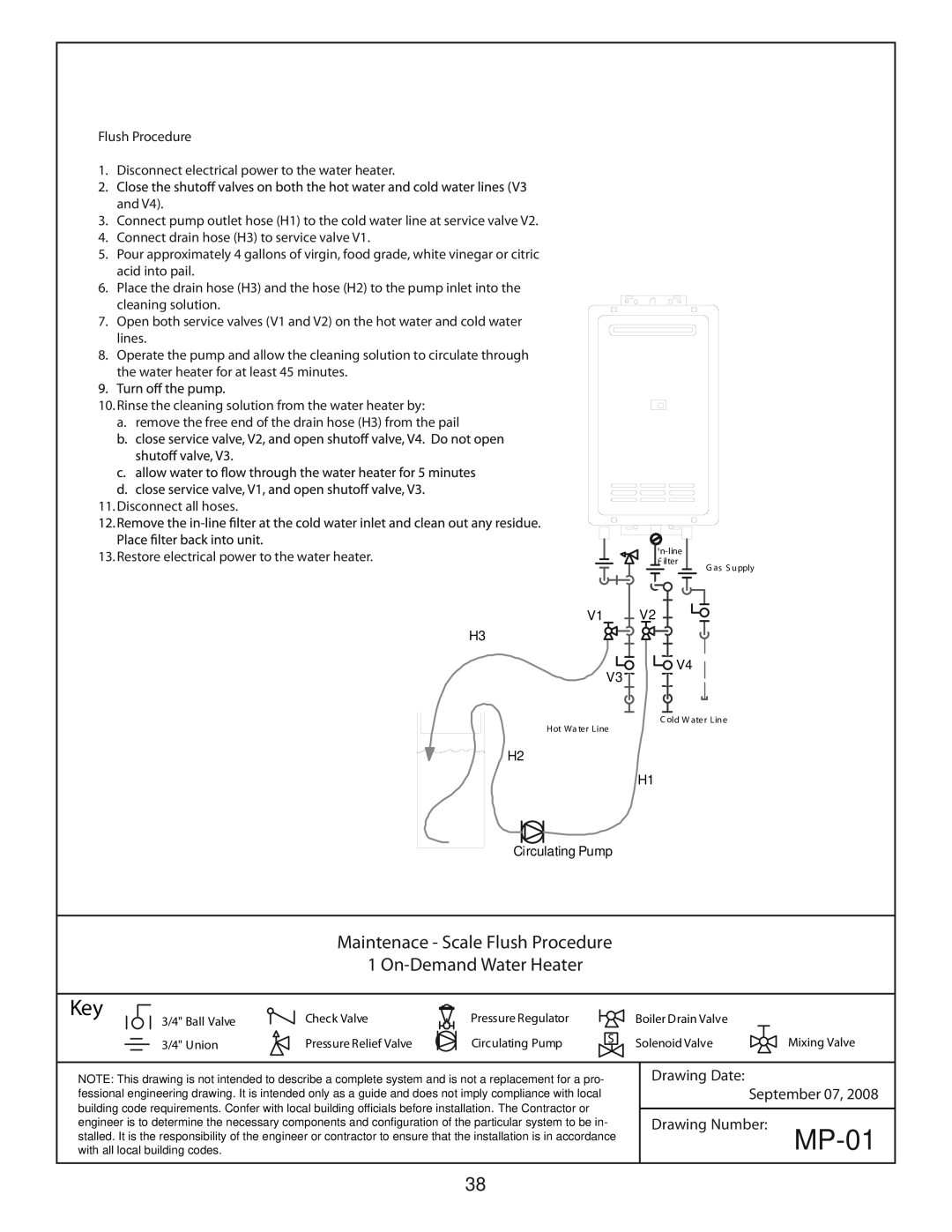 A.O. Smith 305 Series 100, 505 Series 100, 705 Series 100, 186965-001 manual MP-01 