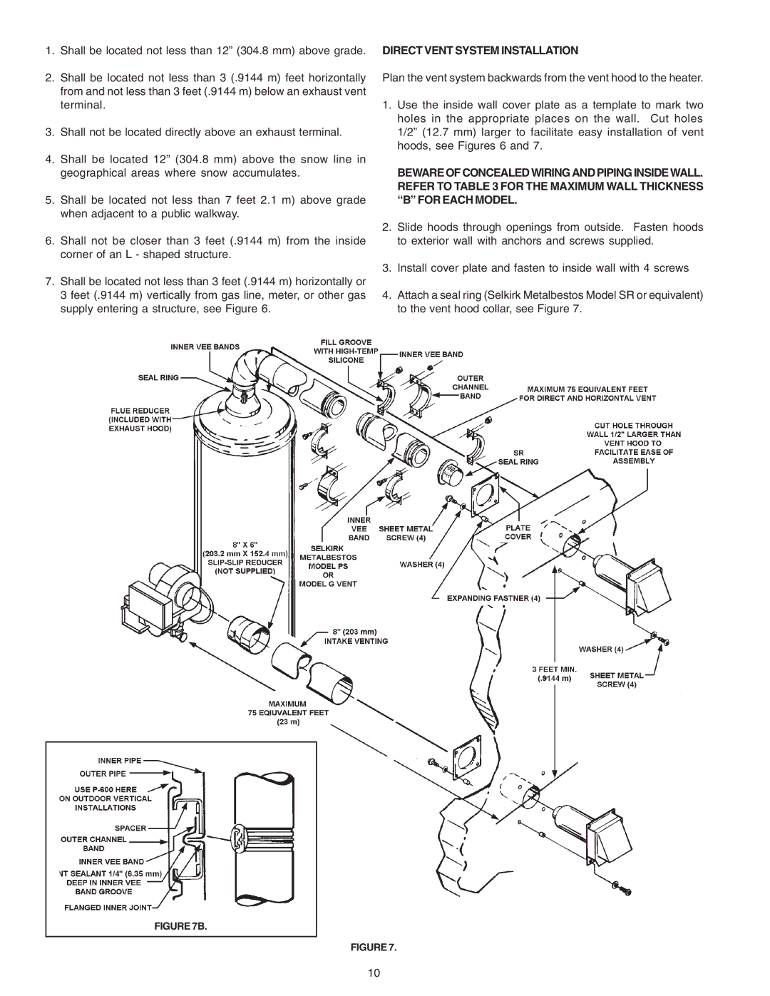 A.O. Smith 650A, 740A, BTP(V)-540A warranty Direct Vent System Installation 