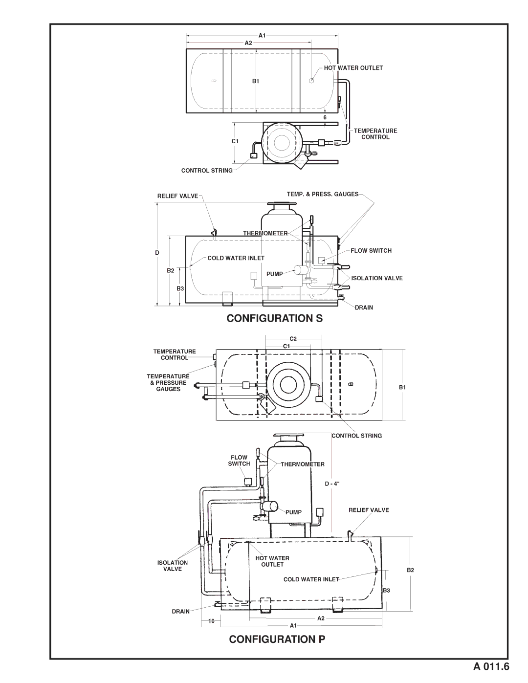 A.O. Smith Ac-U-Temp warranty Configuration S Configuration P, 011.6 