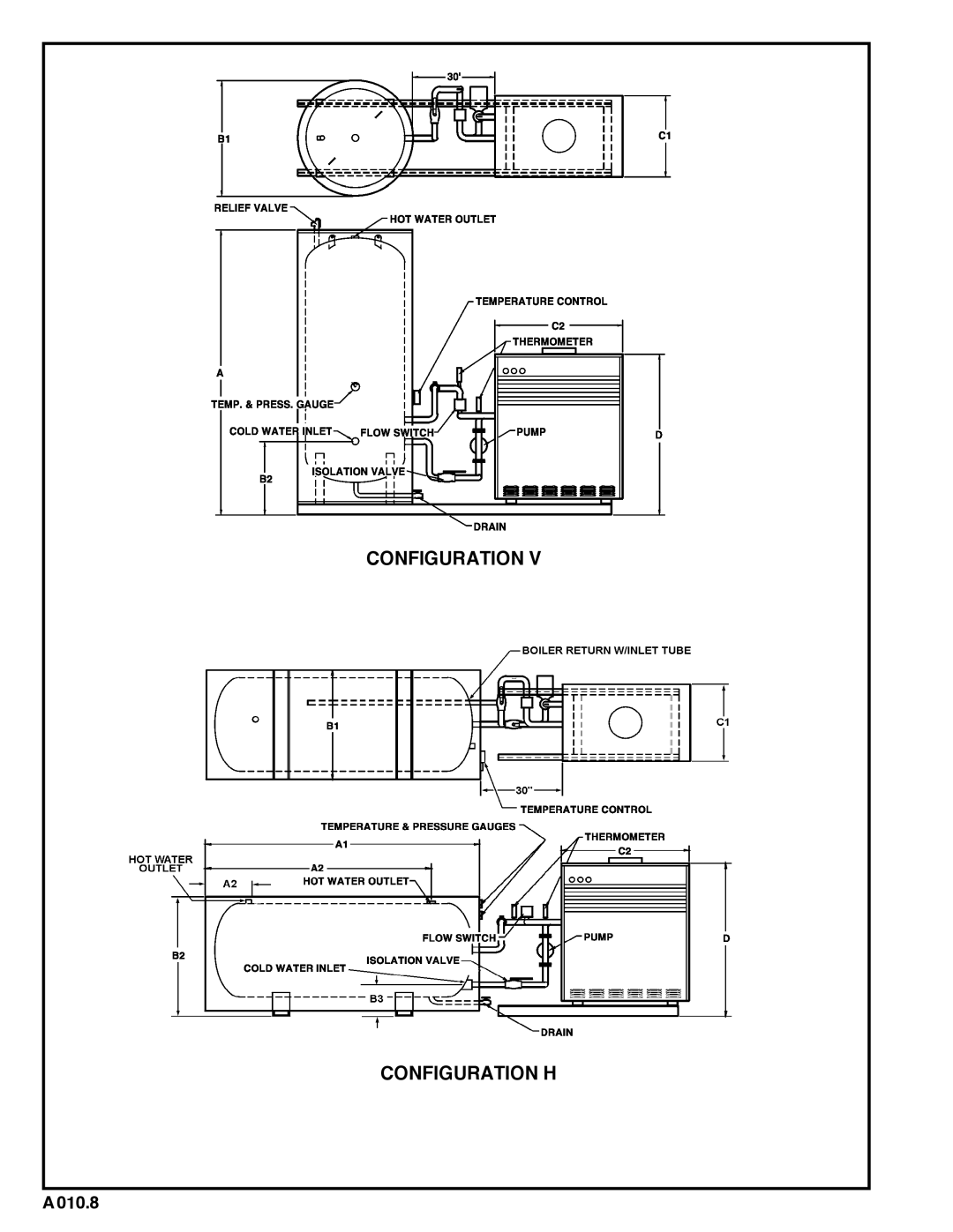 A.O. Smith AJH - 1000A - P, DWT - 1210 warranty Configuration Configuration H 