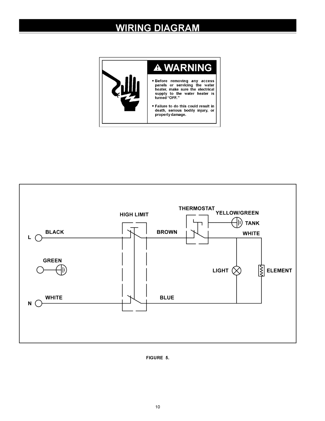 A.O. Smith AOSRE50400 warranty Wiring Diagram 