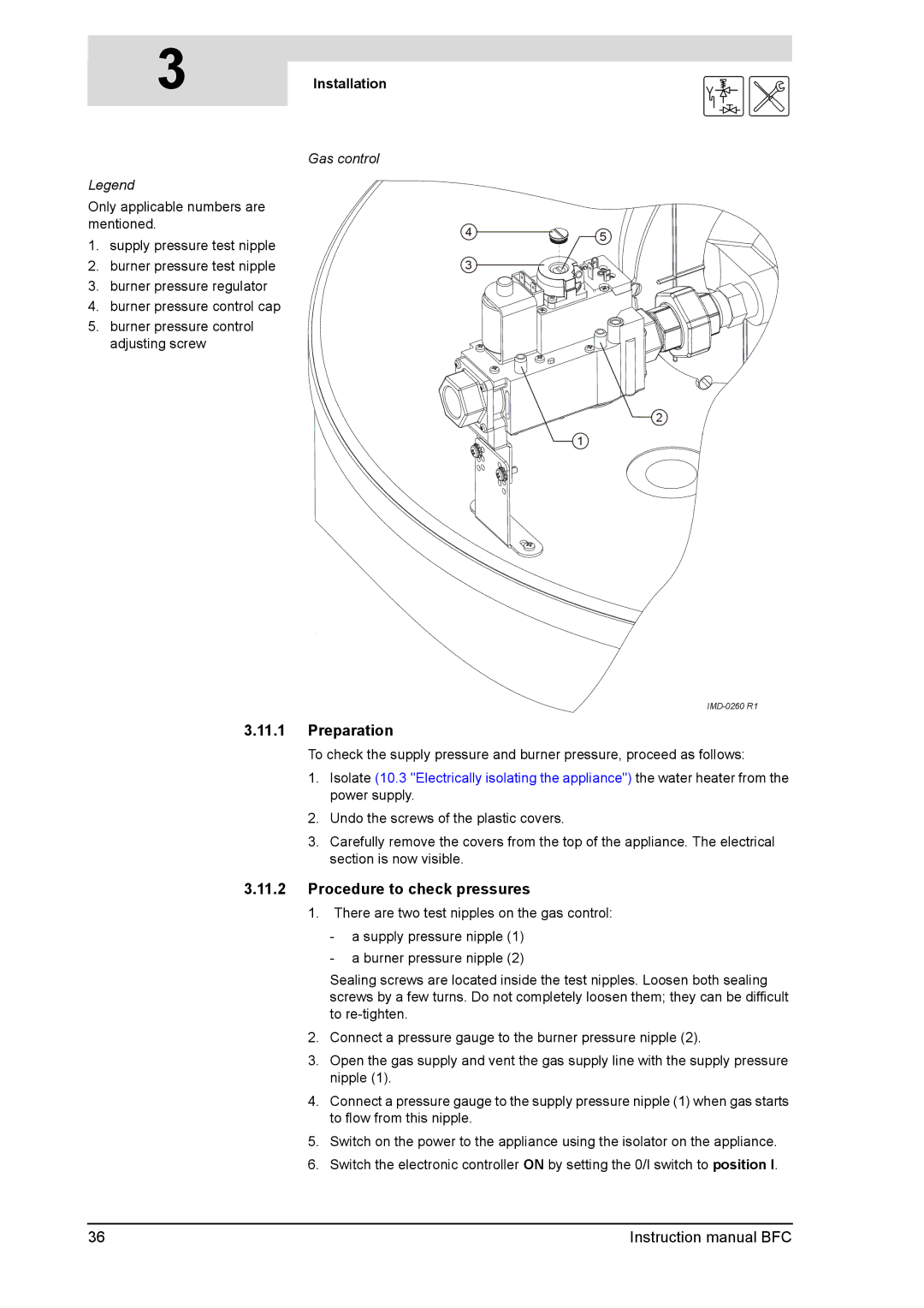 A.O. Smith BFC -100, BFC - 80 service manual 11.1, Procedure to check pressures 