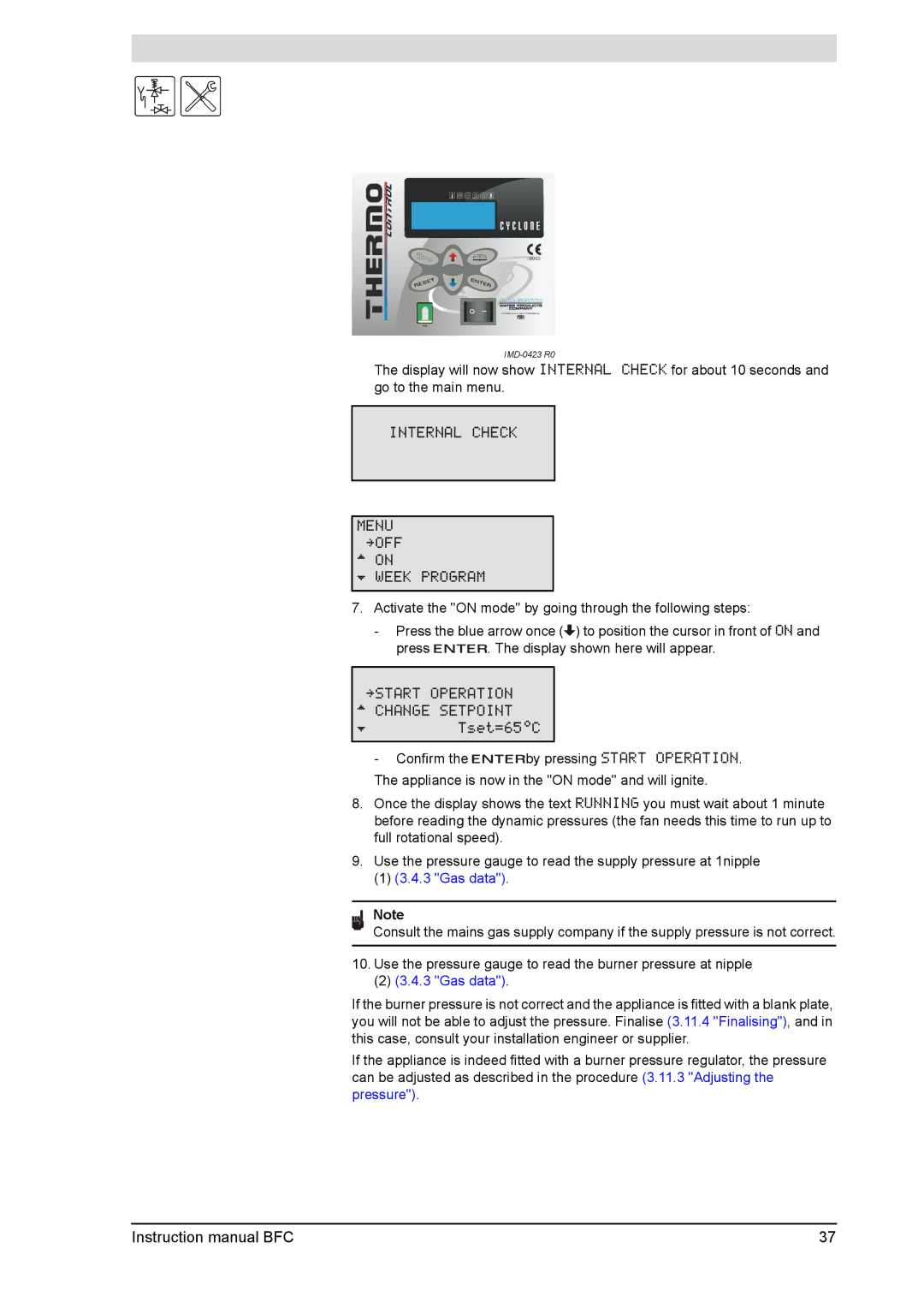 A.O. Smith BFC - 80, BFC -100 service manual Gas data 