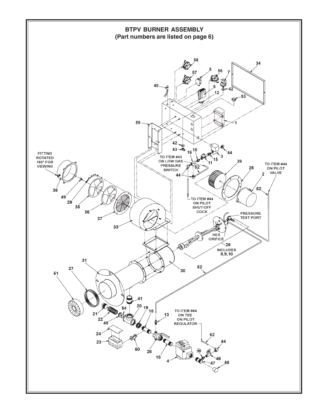 A.O. Smith 104 Series, BTP(V)-740A manual Btpv Burner Assembly 