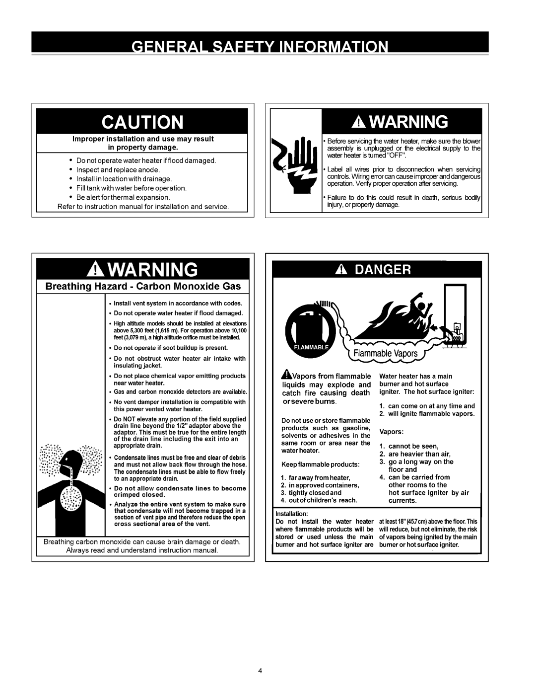 A.O. Smith BTX-80 SERIES 100 instruction manual General Safety Information 