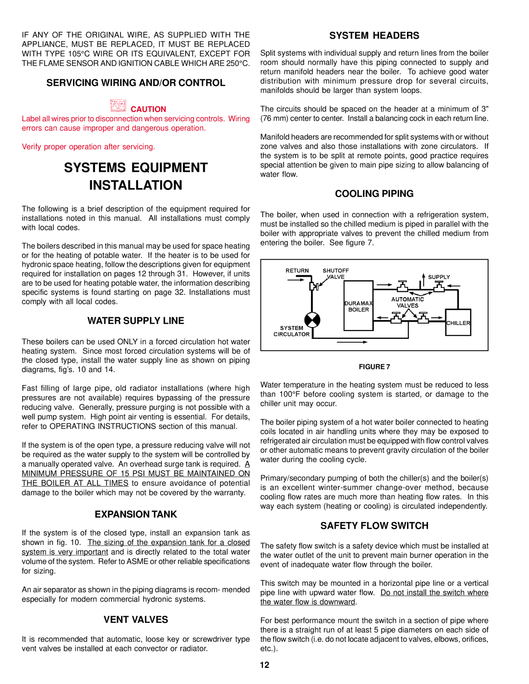 A.O. Smith DB/DW-720-1810 warranty Systems Equipment Installation 