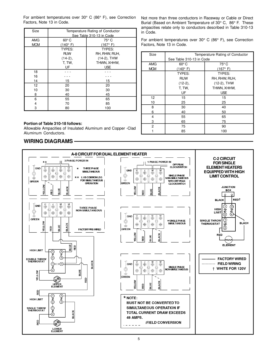 A.O. Smith del and del warranty Wiring Diagrams 