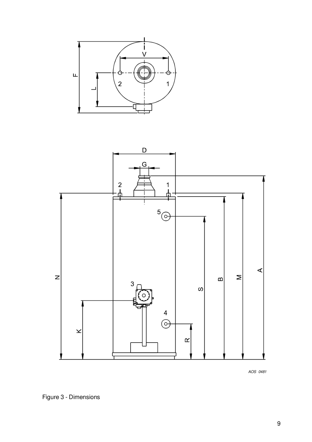 A.O. Smith EQB 115 G, EQB 200 G, EQB 155 G manual Dimensions 