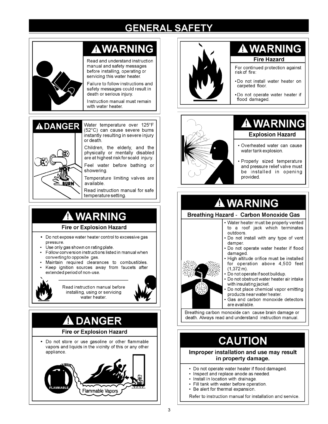 A.O. Smith 315795-000 MH, FMD 40, FMD 50, FMD 30 instruction manual General Safety 