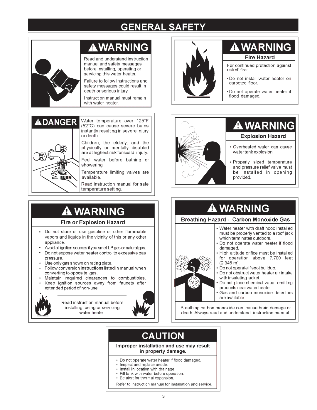 A.O. Smith 185874-001, FMV-40, FMV-30, FMV-50 instruction manual General Safety 