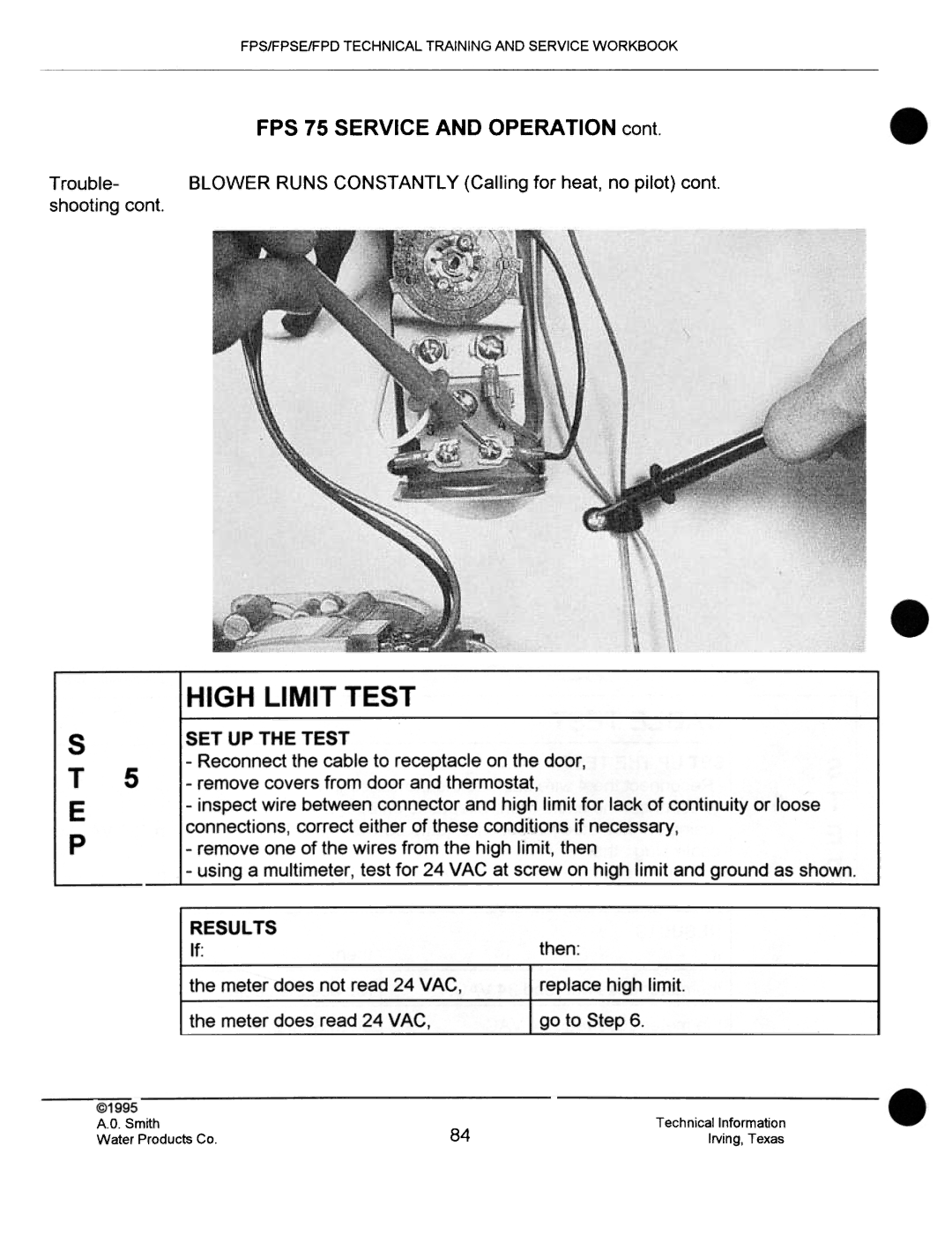 A.O. Smith fps50, FPSE50, FPS40, FPS 75 manual Shootingcont 