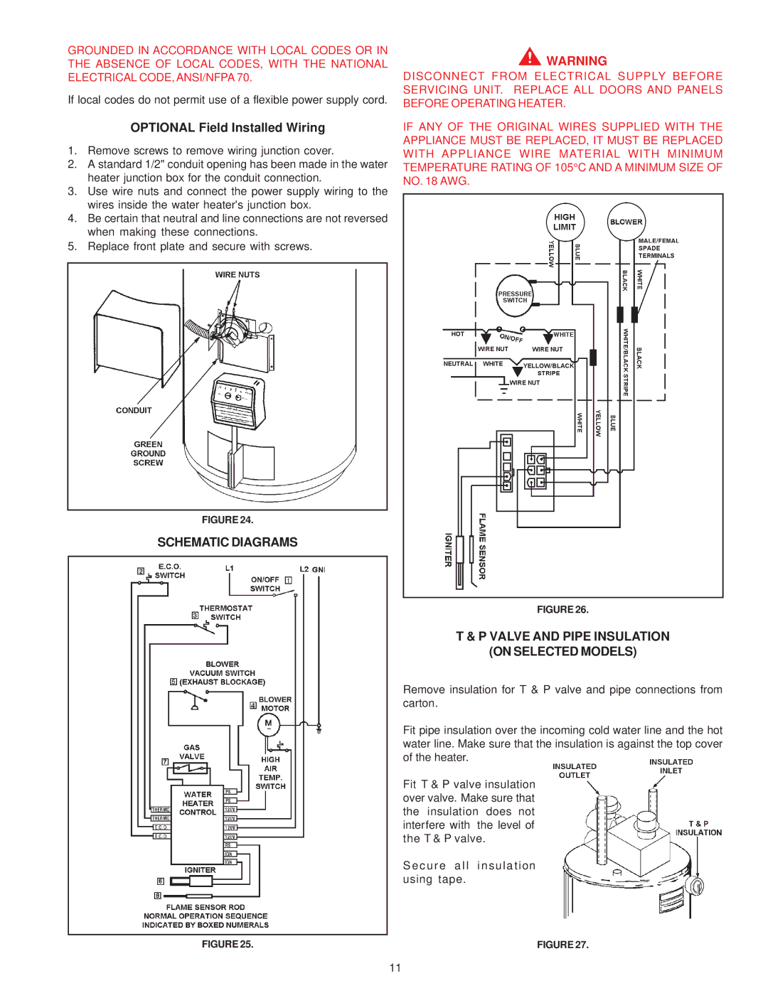 A.O. Smith GPDT, GPDX, GPDH owner manual Optional Field Installed Wiring 