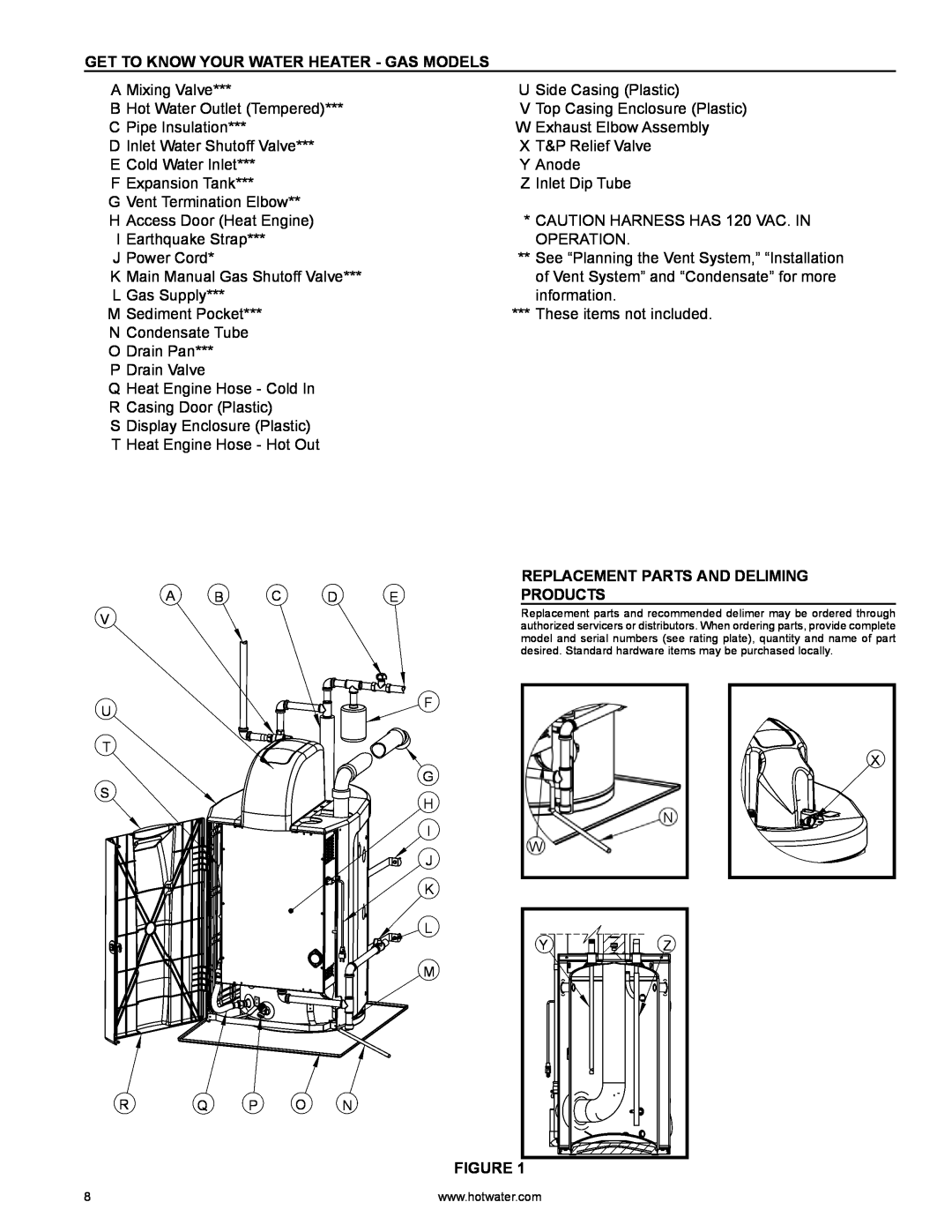 A.O. Smith HYB-90N warranty Get To Know Your Water Heater - Gas Models, Replacement Parts And Deliming Products 