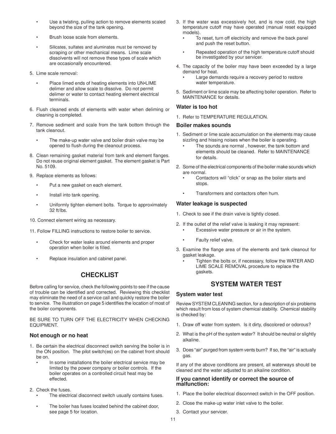 A.O. Smith NW 37-670 warranty Checklist, System Water Test 