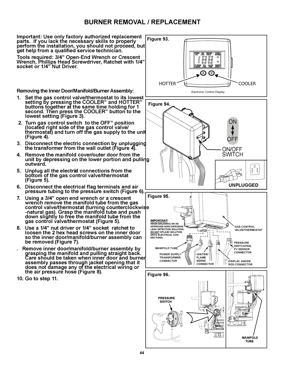 A.O. Smith GAHH 40 100, PCG6240T403NOV 100, PCG2J5040T3NOV 100, PCG2J4040T3NOV 100, GAHH 50 100 Burner Removal / Replacement 