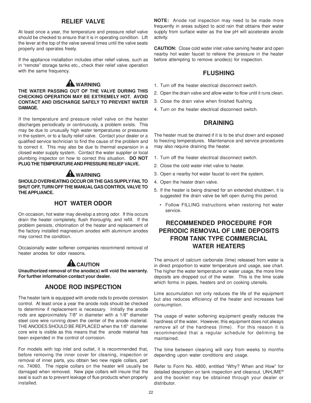 A.O. Smith SBD 30 150 warranty HOT Water Odor, Anode ROD Inspection, Flushing, Draining 