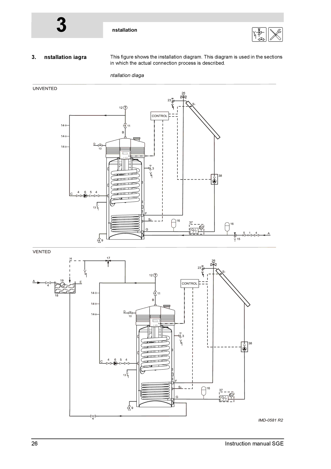 A.O. Smith SGE service manual Installation diagram 