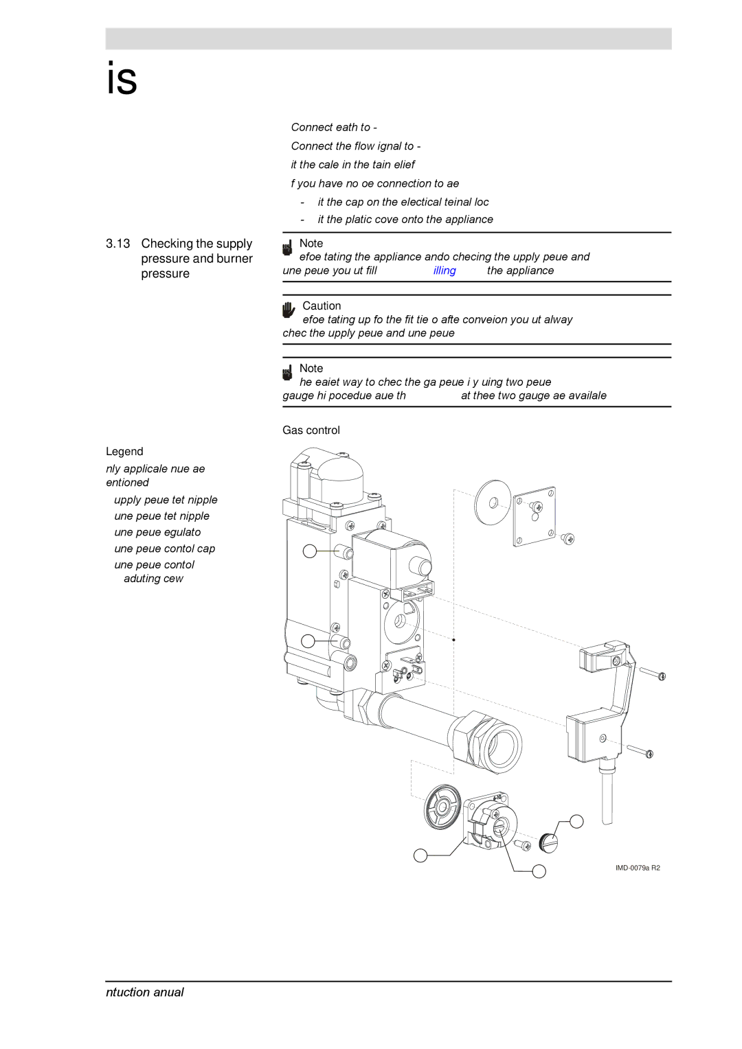 A.O. Smith SGE service manual Checking the supply pressure and burner pressure 