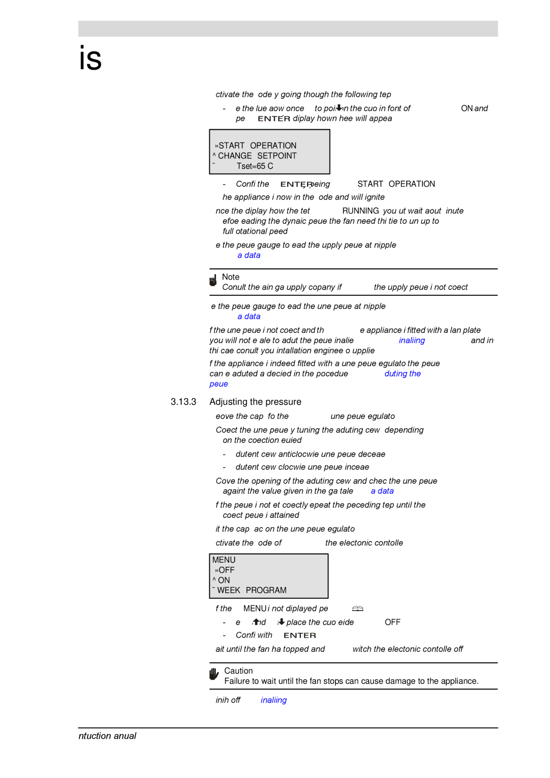 A.O. Smith SGE service manual Adjusting the pressure, Gas data, Finish off 3.13.4 Finalising 