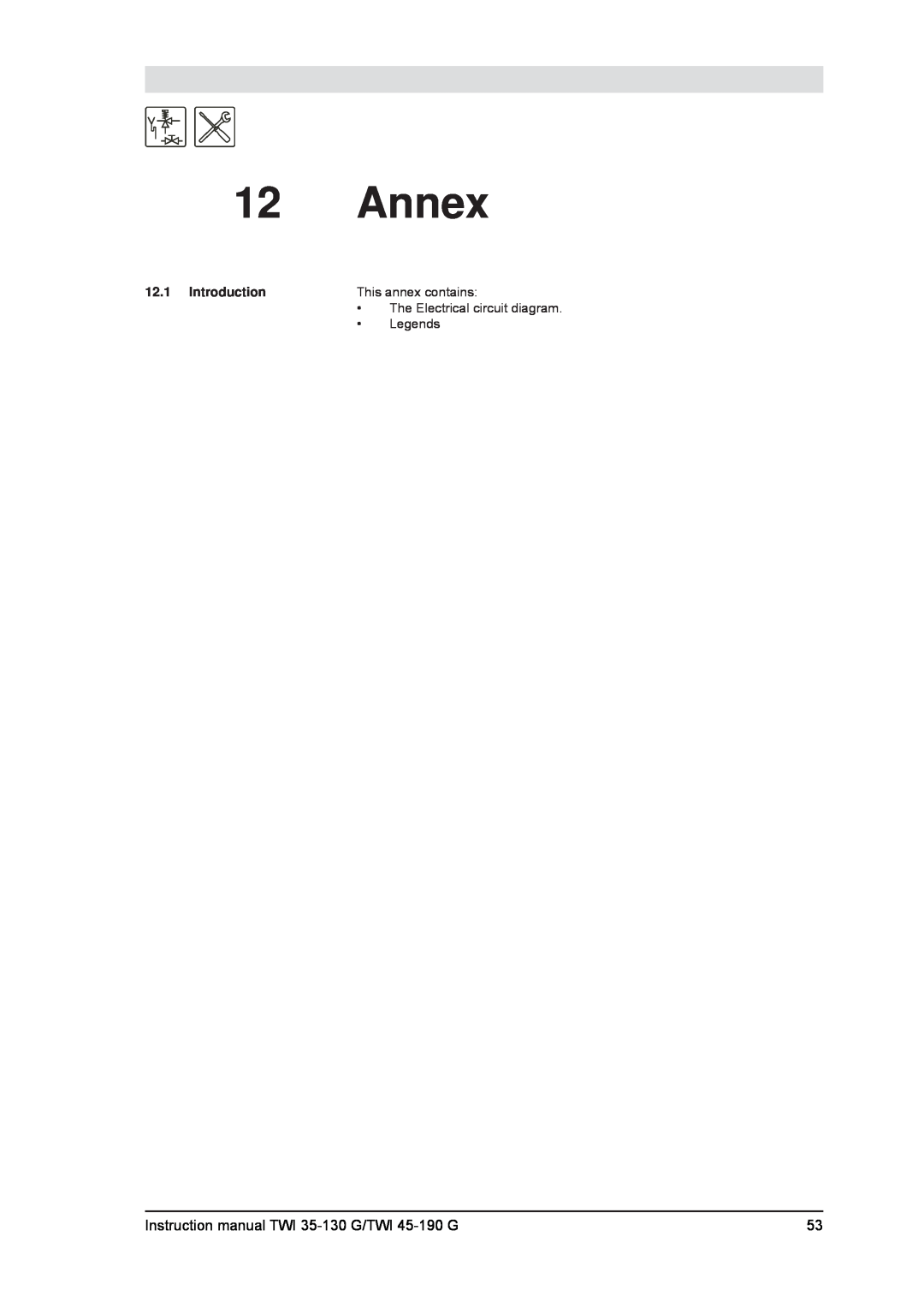 A.O. Smith service manual Annex, Introduction, Instruction manual TWI 35-130 G/TWI 45-190 G 