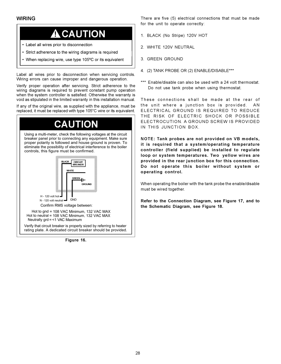 A.O. Smith VB/VW- 1000, VB/VW- 750 instruction manual Wiring 