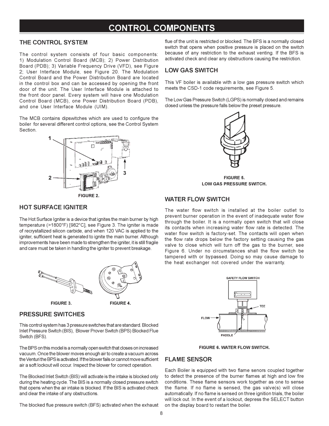 A.O. Smith VB/VW- 1000, VB/VW- 750 instruction manual Control Components 