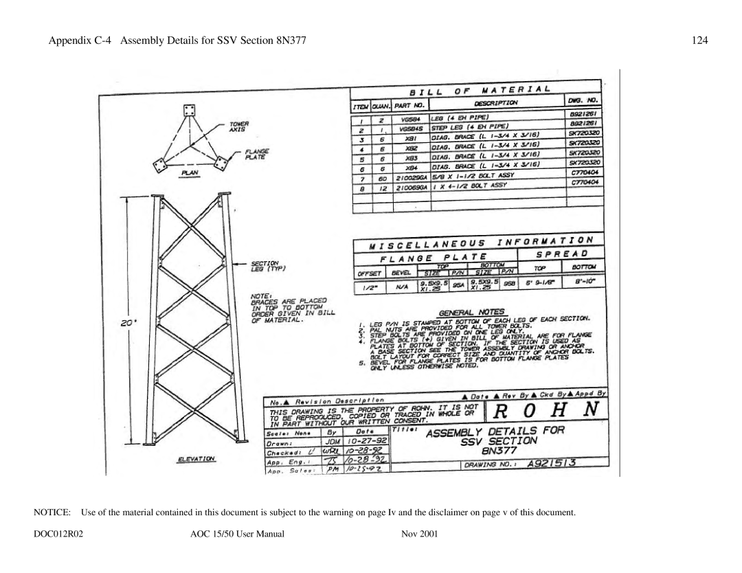 AOC 15 user manual Appendix C-4 Assembly Details for SSV N377 124 