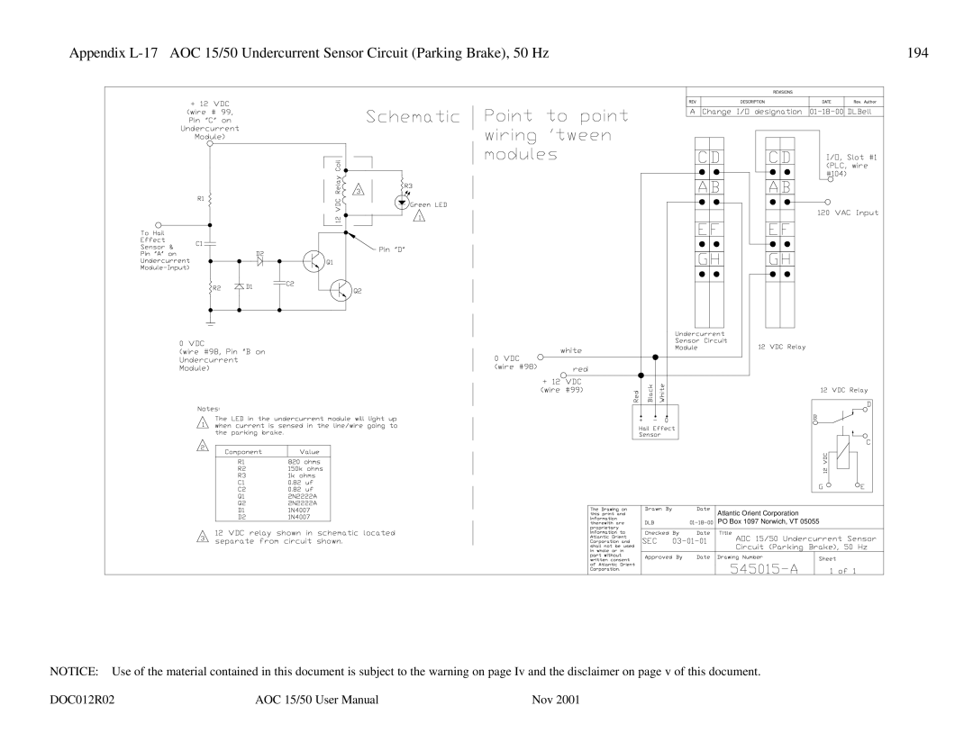 AOC 15 user manual Atlantic Orient Corporation 