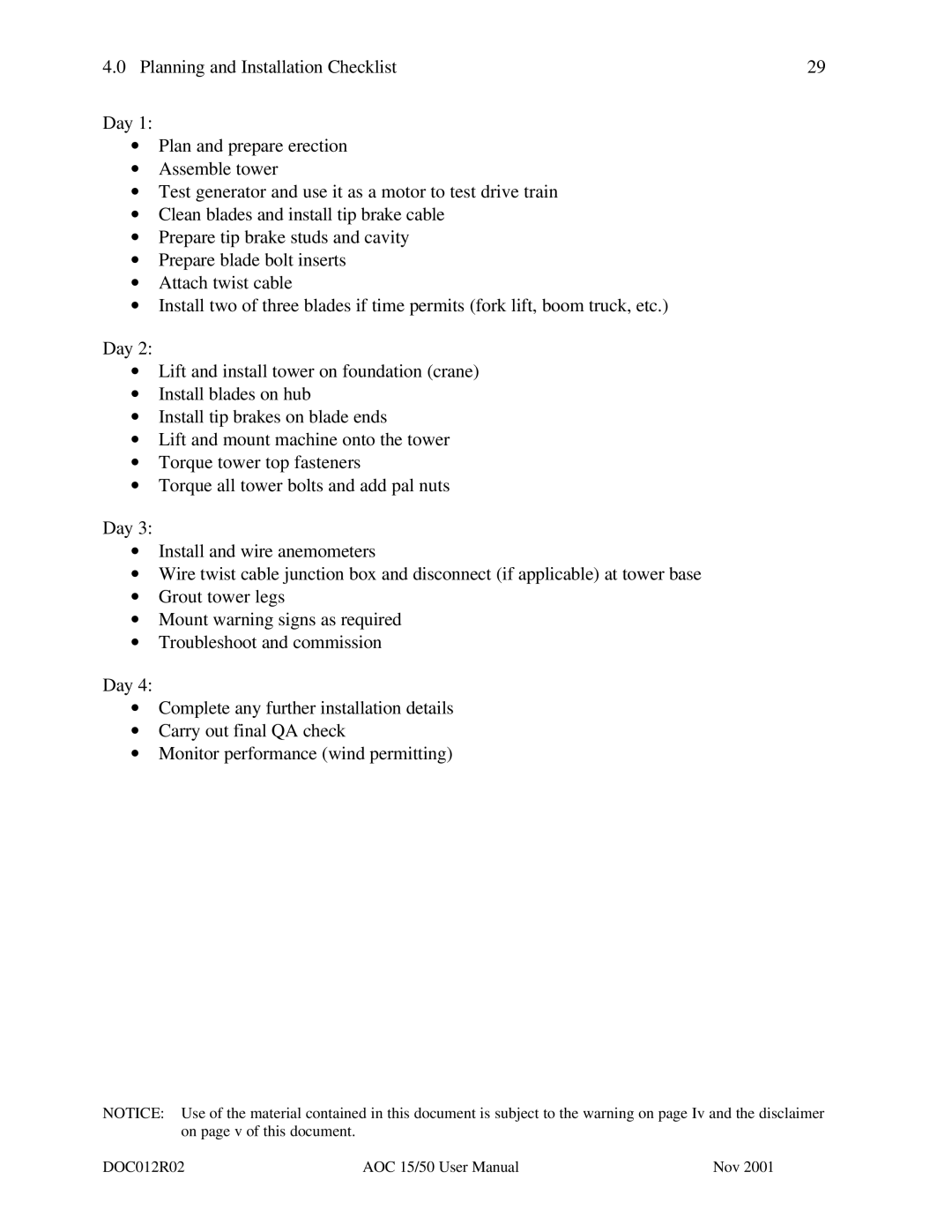 AOC 15 user manual DOC012R02 Nov 