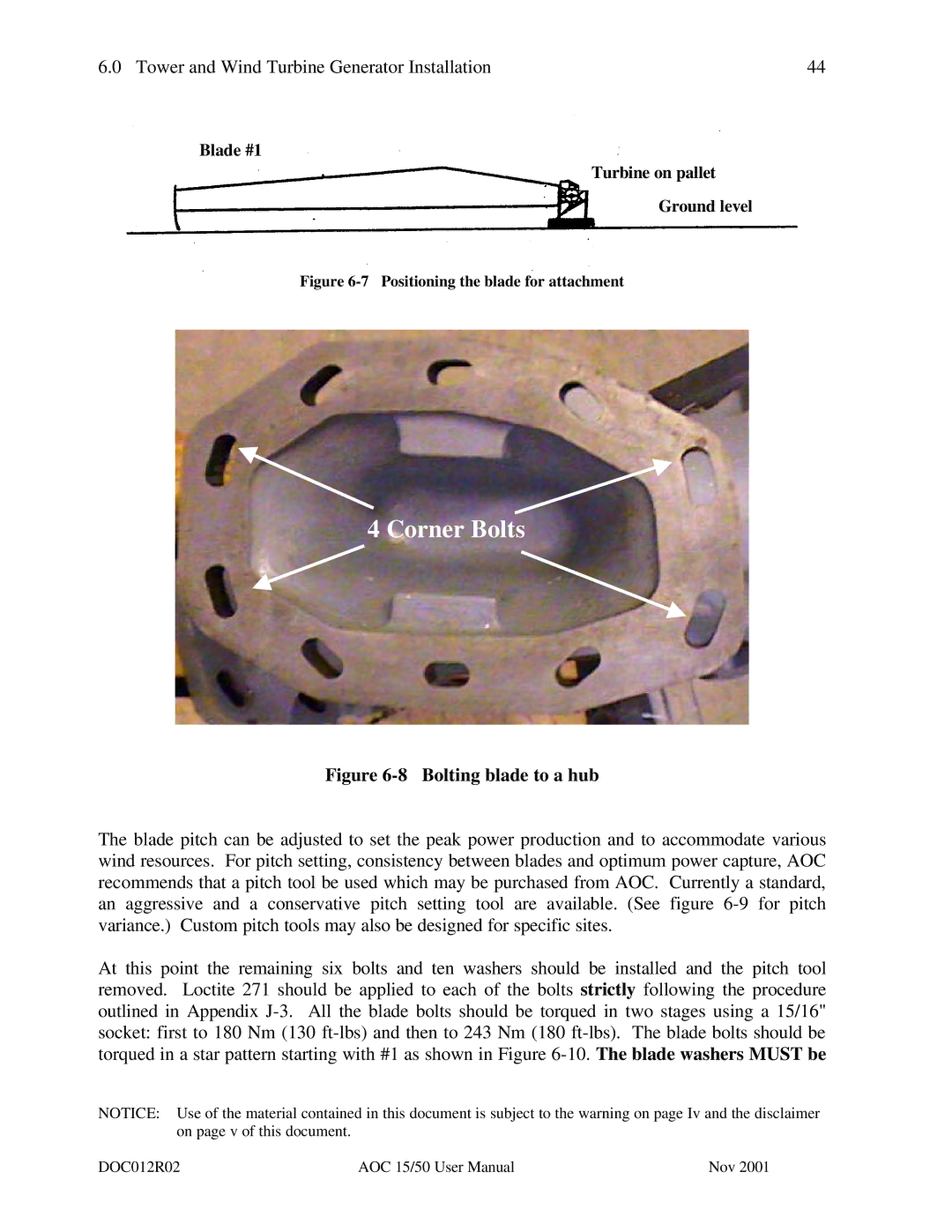 AOC 15 user manual Corner Bolts 