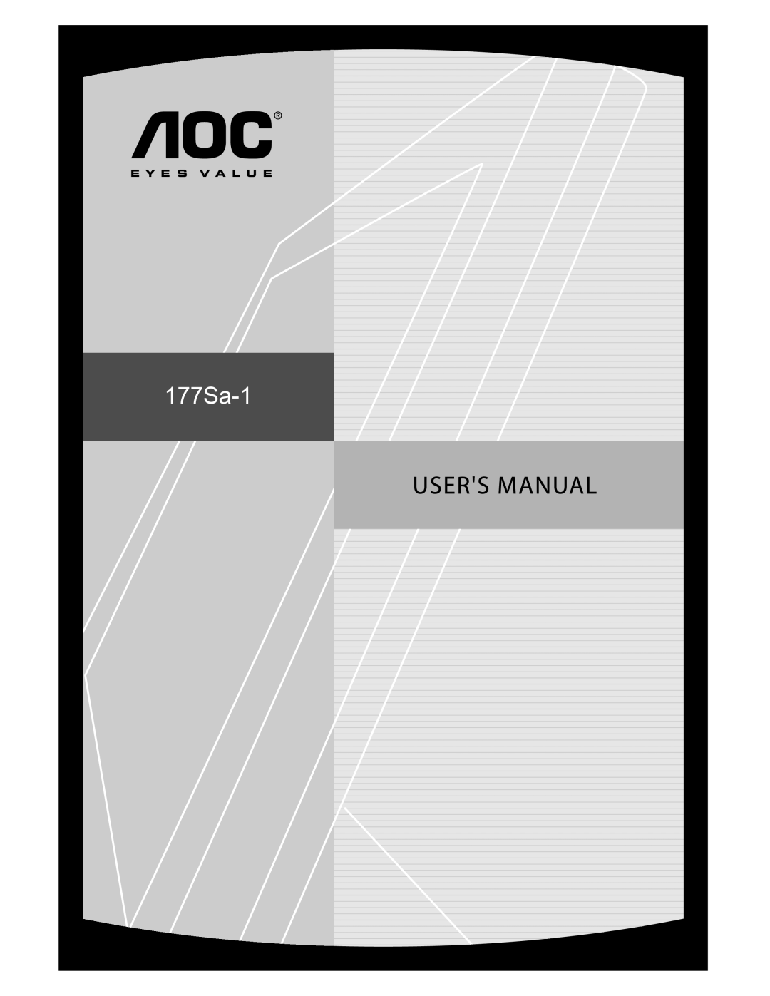 AOC 177Sa-1 manual 