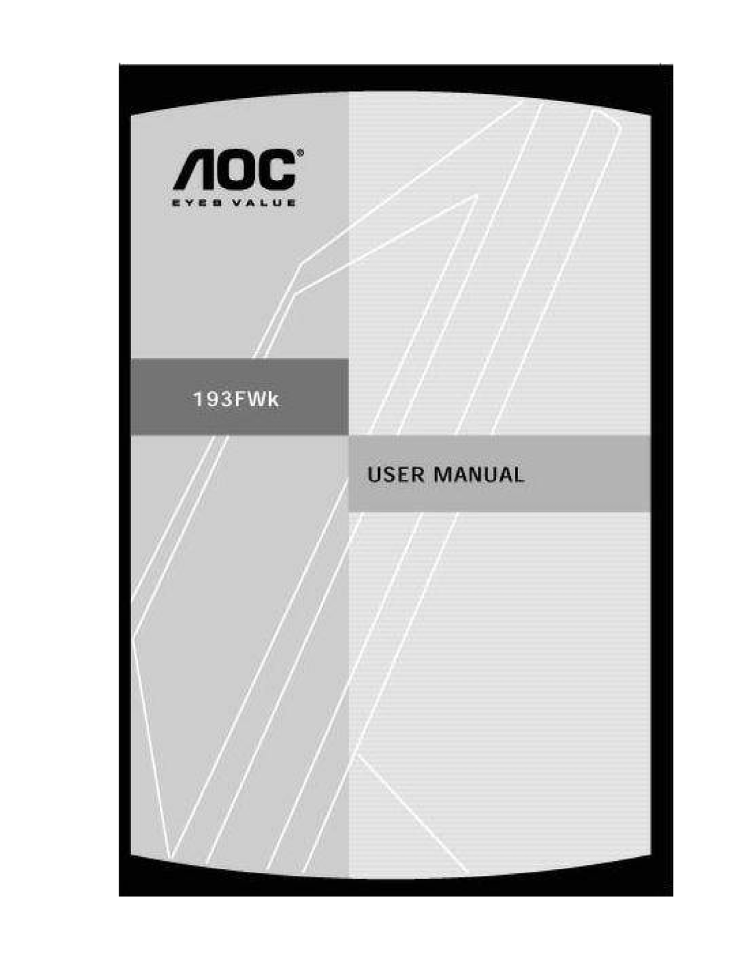 AOC 193FWK manual 