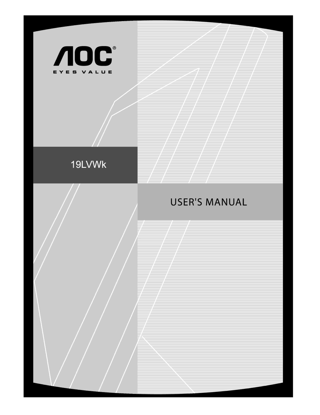 AOC 19LVWK manual 