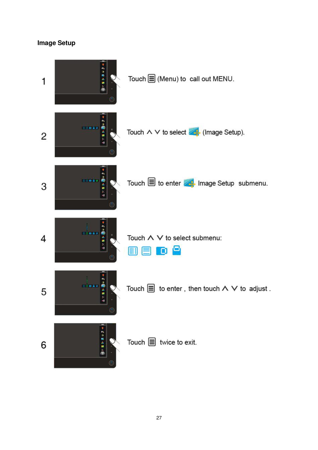 AOC 2036S manual Image Setup 