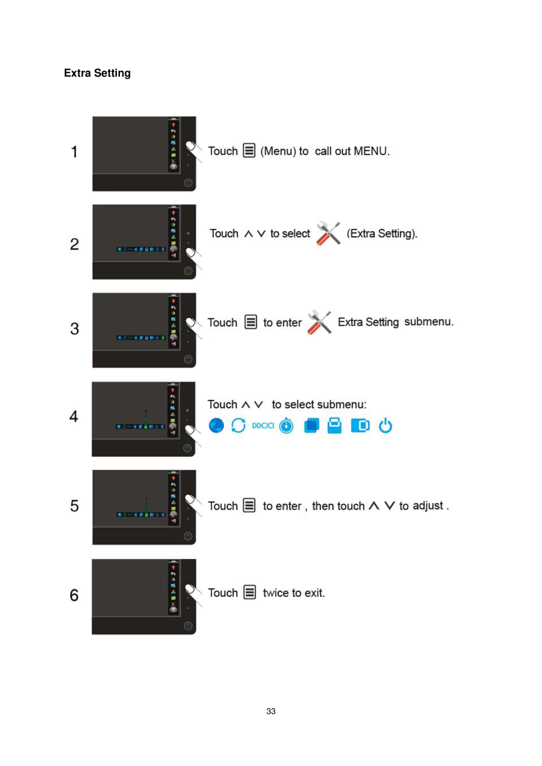 AOC 2036S manual Extra Setting 