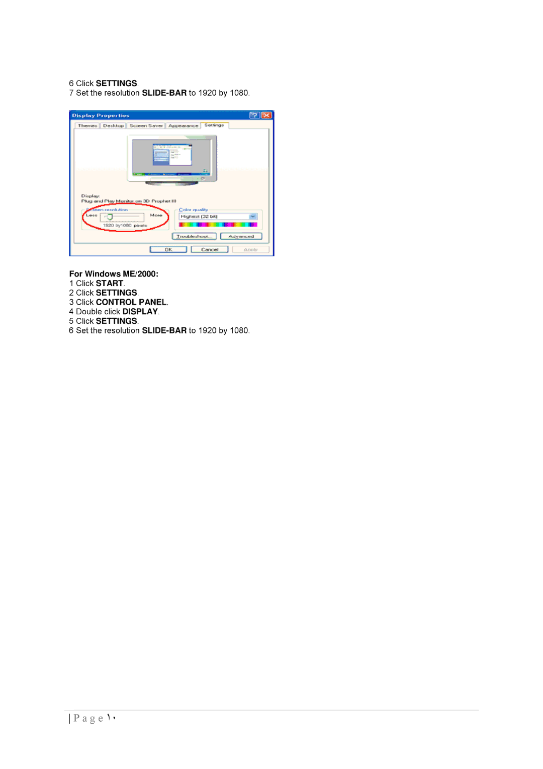 AOC 2436SWA manual For Windows ME/2000 