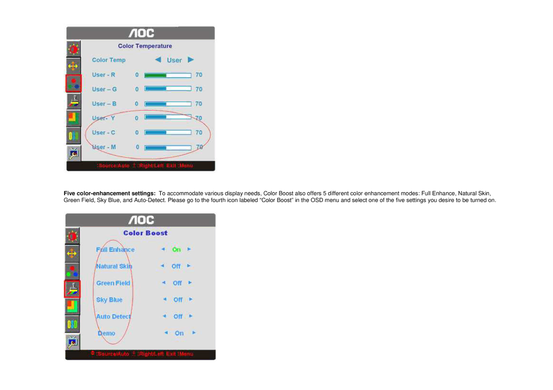 AOC 916SWA user manual 