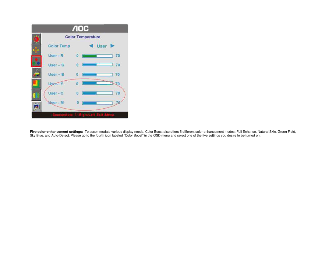 AOC 916VWA user manual 